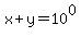 x%2By+=+10%5E0