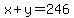 x%2By+=+246