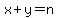x%2By+=+n