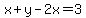 x%2By-2x=3