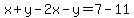 x%2By-2x-y=7-11