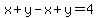 x%2By-x%2By=4