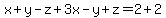 x%2By-z%2B3x-y%2Bz=2%2B2