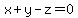 x%2By-z=0