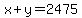 x%2By=2475