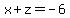 x%2Bz=-6