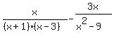 x%2F%28%28x%2B1%29%28x-3%29%29-3x%2F%28x%5E2-9%29