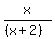x%2F%28%28x%2B2%29%29