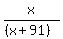 x%2F%28%28x%2B91%29%29