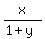 x%2F%281%2By%29