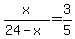 x%2F%2824-x%29+=+3%2F5