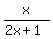 x%2F%282x%2B1%29