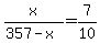x%2F%28357-x%29=7%2F10