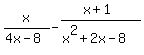 x%2F%284x-8%29-%28x%2B1%29%2F%28x%5E2+%2B+2x-8%29