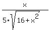 x%2F%285%2Asqrt%2816%2Bx%5E2%29%29