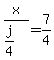 x%2F%28j%2F4%29=7%2F4