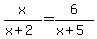 x%2F%28x%2B2%29=6%2F%28x%2B5%29