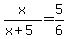 x%2F%28x%2B5%29=5%2F6