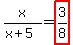 x%2F%28x%2B5%29=highlight%283%2F8%29