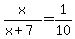 x%2F%28x%2B7%29=1%2F10