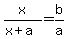 x%2F%28x%2Ba%29=b%2Fa