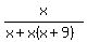 x%2F%28x%2Bx%28x%2B9%29%29