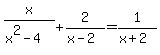 x%2F%28x%5E2-4%29+%2B+2%2F%28x-2%29=+1%2F%28x%2B2%29