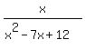 x%2F%28x%5E2-7x%2B12%29