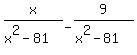 x%2F%28x%5E2-81%29-9%2F%28x%5E2-81%29
