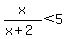 x%2F%28x+%2B+2%29%3C5