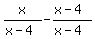 x%2F%28x-4%29-%28x-4%29%2F%28x-4%29