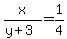 x%2F%28y%2B3%29=1%2F4
