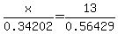 x%2F0.34202=13%2F0.56429