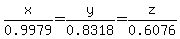 x%2F0.9979=y%2F0.8318=z%2F0.6076