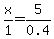 x%2F1=5%2F0.4