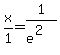 x%2F1+=+1%2F%28e%5E2%29