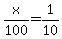 x%2F100=1%2F10