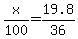 x%2F100+=+19.8%2F36