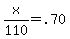 x%2F110=.70