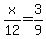 x%2F12=3%2F9