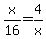 x%2F16+=+4%2Fx