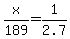 x%2F189+=+1%2F2.7