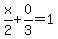 x%2F2%2B0%2F3=1