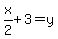 x%2F2%2B3=y