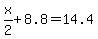 x%2F2%2B8.8=14.4