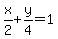 x%2F2%2By%2F4=1