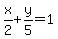 x%2F2%2By%2F5=1