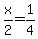 x%2F2=1%2F4