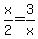 x%2F2=3%2Fx