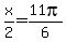 x%2F2+=+11pi%2F6